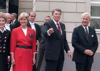 פערים בהצבעה בין המינים קיימים לפחות מהזמן שלו. נשיא ארה"ב המנוח, רונלד רייגן. צילום: AFP