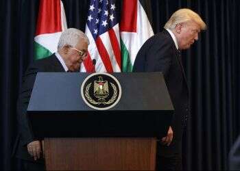 אבו מאזן ודונלד טראמפ. צילום: איוון ווסי / AP