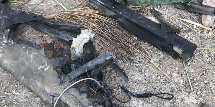 שרידי המל''ט האיראני שהופל. צילום: דו''צ צילום: דו''צ