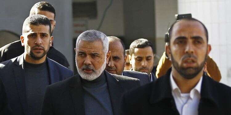 ראש הלשכה המדינית של חמאס, אימסעאיל הנייה. צילום: AFP צילום: AFP