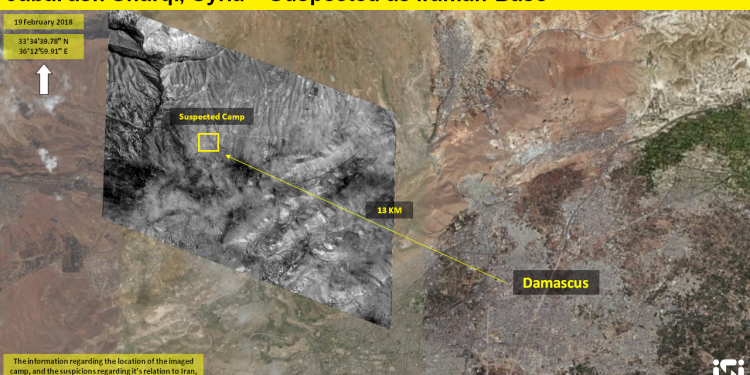 בסיס איראני. צילומי הלוויין מצפון דמשק. באדיבות: (Imagesat International (ISI באדיבות: (Imagesat International (ISI