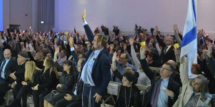 מרכז הליכוד מצביע על החלטה להחלת רבונות ישראל ביו צילום: יוסי זליגר