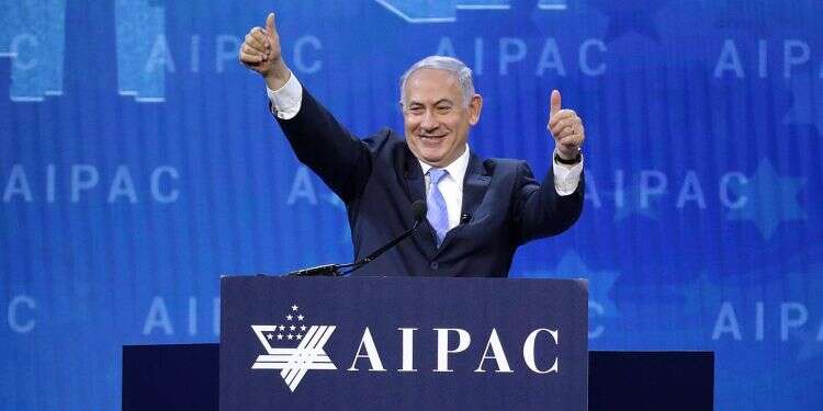 נתניהו בוועידת איפא צילום: AFP