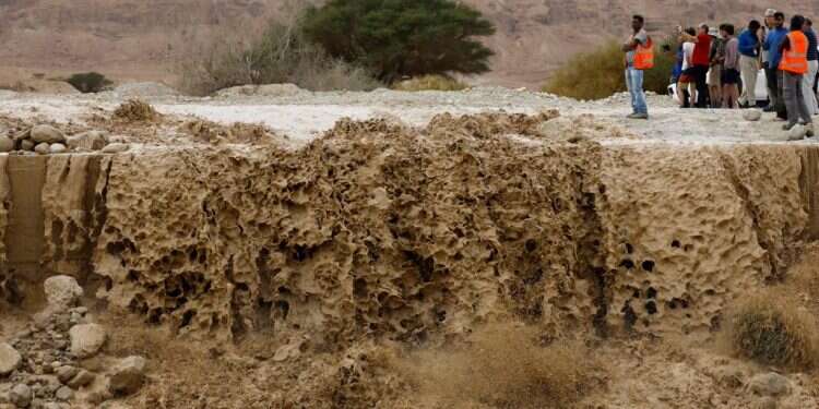 שיטפונות במדבר יהודה. צילום: AFP צילום: AFP