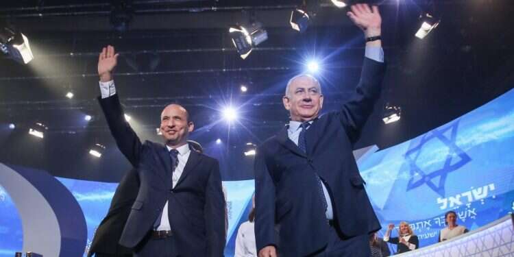 נתניהו ובנט בחידון התנ צילום: שלומי כהן, פלאש 90