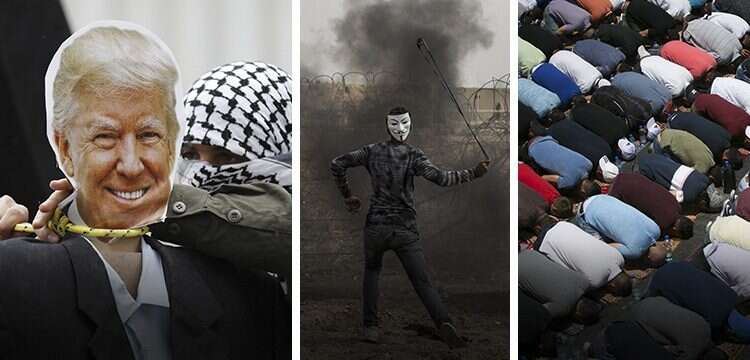 הר הבית, עזה ומחאה נגד טראמפ. צילום: EPA ומרים אלסטר, פלאש90 צילום: EPA ומרים אלסטר, פלאש90