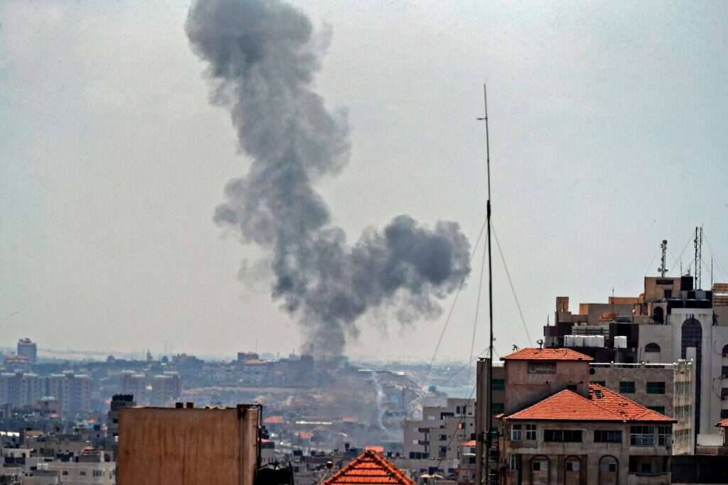 תקיפת צה"ל בעזה. צילום: AFP