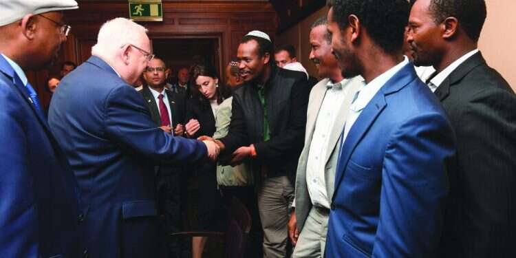 הנשיא ריבלין בביקורו באתיופיה עם צילום: מארק ניימן, לע"מ