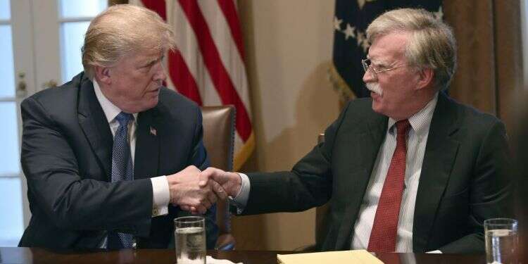ג'ון בולטון ודונלד טראמפ. צילום: AP צילום: AP