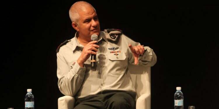 ראש אכ''א האלוף מוטי אלמוז בכנס מעלה. צילום: רועי לוי צילום: רועי לוי