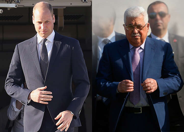 אבו מאזן והנסיך וויליאם. צילום: AFP וגטי אימג'ס צילום: AFP וגטי אימג'ס