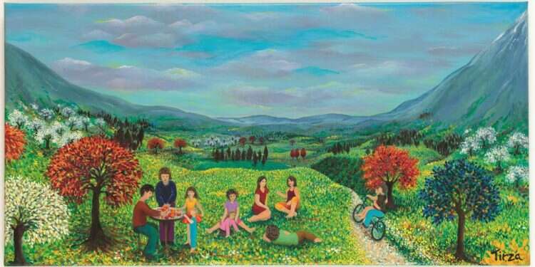 אביב בעמק, תרזה חורין־ קרגולה, אקריליק על בד, 2008. צילום: מידד סוכוגולסקי, גלריה ג'ינא תל אביב צילום: מידד סוכוגולסקי, גלריה ג'ינא תל אביב