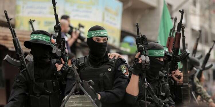 מחבלי חמאס בעזה. צילום: AFP צילום: AFP