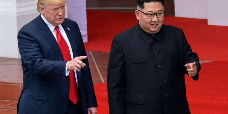 קים ג'ונג און ודונלד טראמפ. צילום: AFP קים ג'ונג און ודונלד טראמפ. צילום: AFP