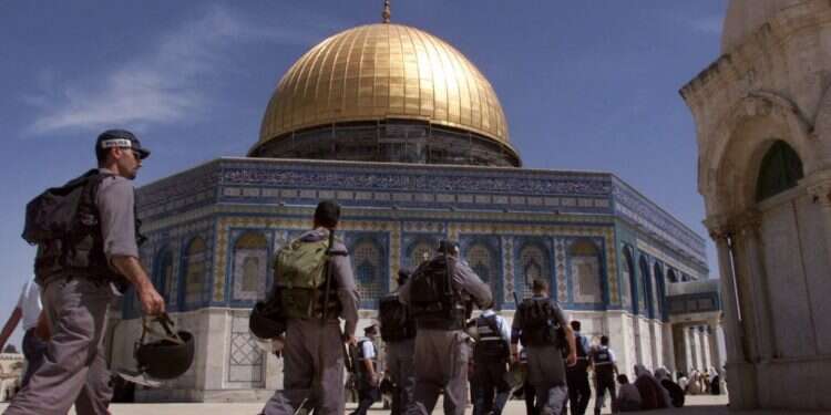 שוטרים בהר הבית. צילום: AP צילום: AP