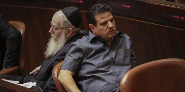 איימן עודה ויעקב ליצמן. צילום: הדס פרוש, פלאש90 צילום: הדס פרוש, פלאש90