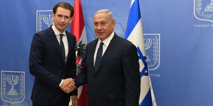 ראש הממשלה בנימין נתניהו נפגש עם הקנצלר אוסטריה סבסטיאן קורץ. צילום: חיים צח, לע''מ צילום: חיים צח, לע''מ