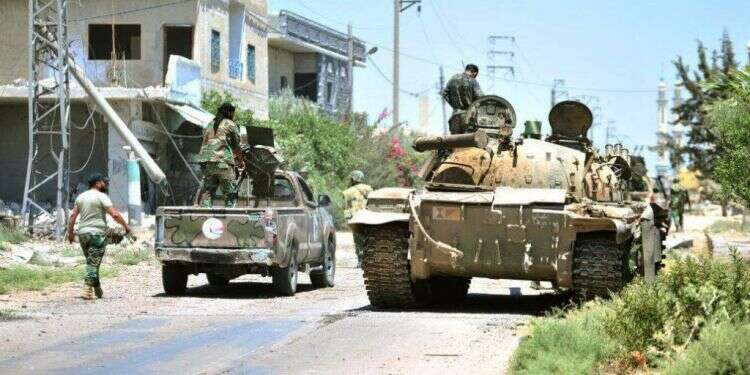 כוחות צבא אסד באזור דרום סוריה. צילום: AFP צילום: AFP