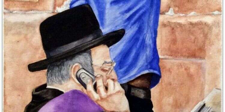 איור: קו ישיר, ג'ורג' פרויידנשטיין, צבעי מים, 2016