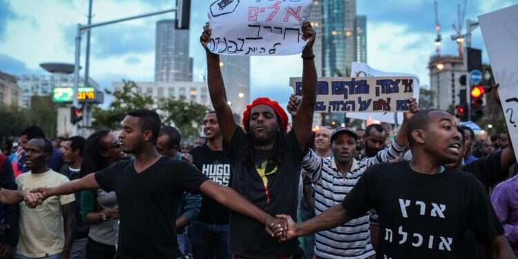 מחאת יוצאי אתיופיה, תל־אביב 2015. צילום: אבישג שאר-ישוב צילום: אבישג שאר-ישוב