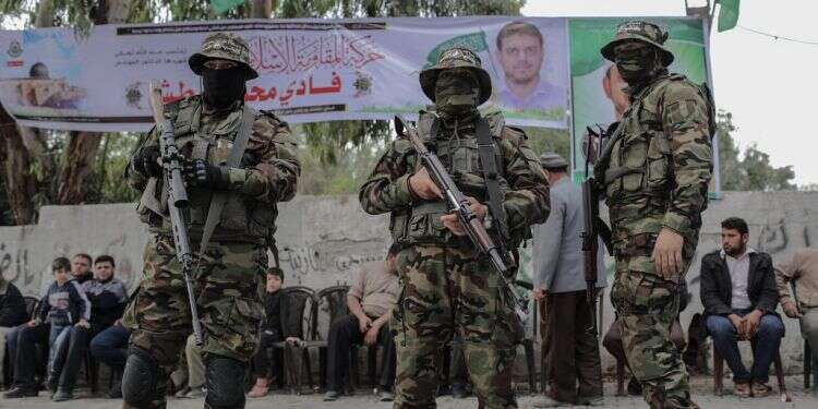 פעילי חמאס ברצועת עזה. צילום: EPA