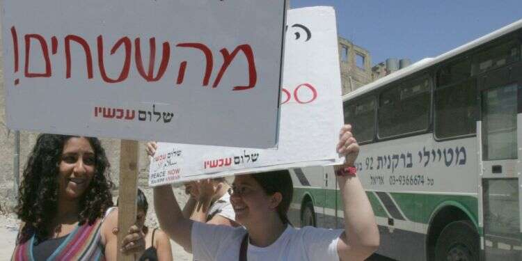 הפגנת  הפגנת שלום עכשיו. צילום: מרים צחי