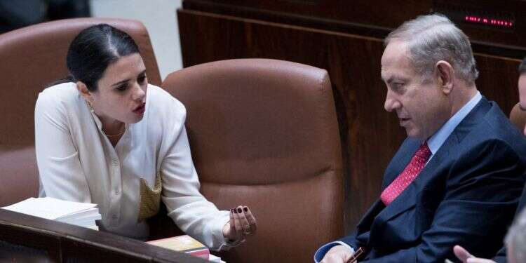 בנימין נתניהו ואיילת שקד. צילום: יונתן זינדל, פלאש90 ילום: יונתן זינדל, פלאש90