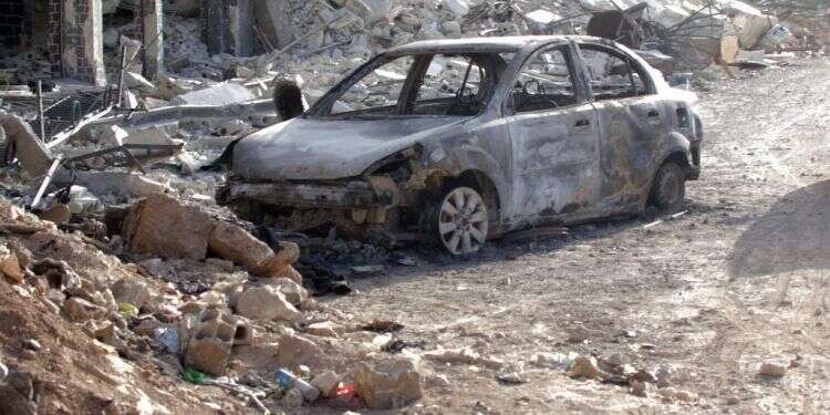 הרס בדרום סוריה לאחר הפצצות צבא אסד. צילום: EPA צילום: EPA