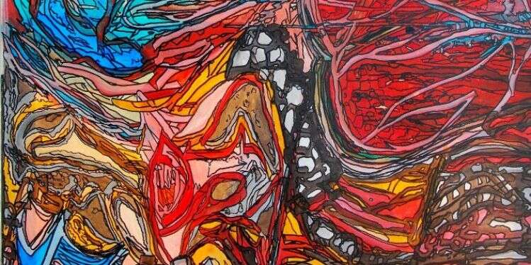 ללא שם, איקה אברבנאל, .אקריליק על בד, 2017 איקה אברבנאל