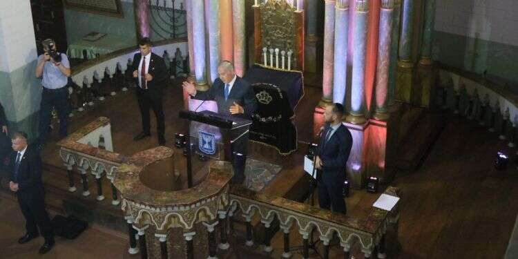 נתניהו בווילנה. צילום: AFP צילום: AFP