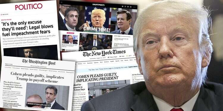 דונלד טראמפ וכותרות האתרים בארה צילום: גטי אימג'ס