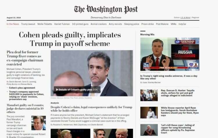 דונלד טראמפ, מייקל כהן וקמפיין ההדחה