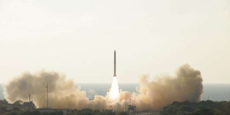 שיגור הלוויין  צילום: מנהלת החלל במפא"ת, משרד הביטחון