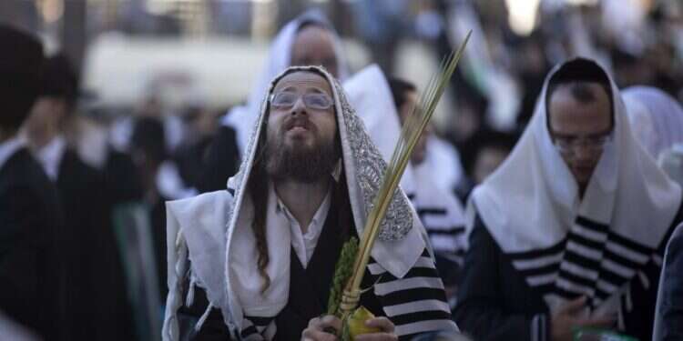 הושענות וברכת כוהנים בכותל המערבי. חג סוכות תשע''ט. צילום: EPA צילום: EPA