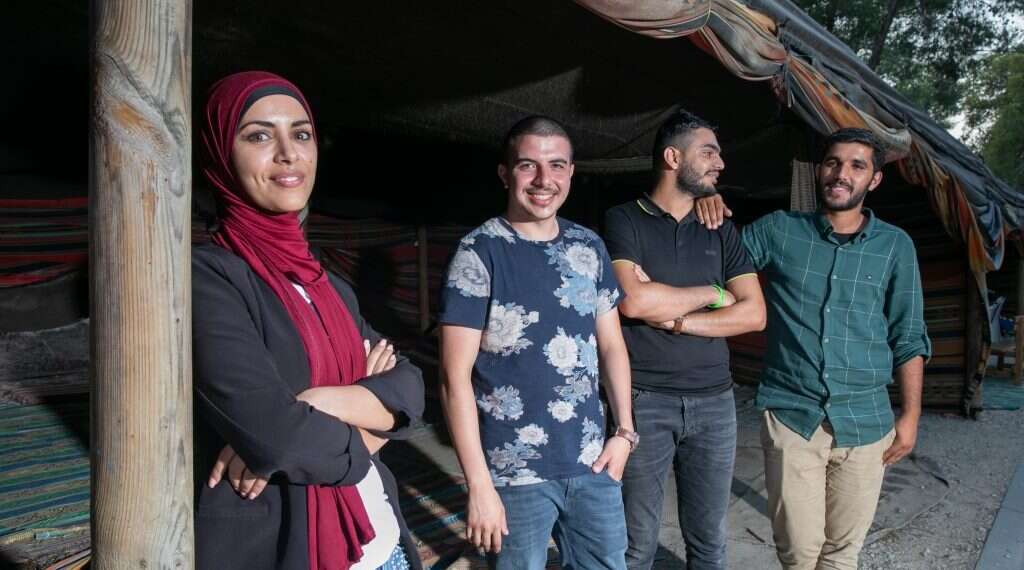 מימין לשמאל: דיאב אל-גבלאן (ערערה), קוסאי אל עמור (כסייפה), ניזאר אבו-עאידה (רהט) ועואטף אבו-מעמר (שגב שלום). צילום: יוסי אלוני צילום: יוסי אלוני