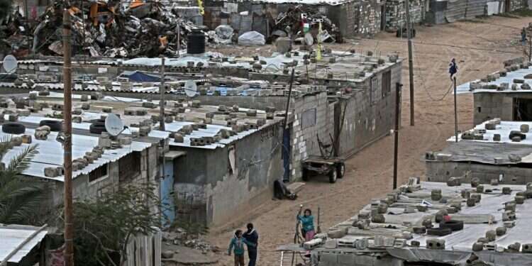 מחנה הפליטים בחאן יונס, רצועת עזה. צילום: EPA צילום: EPA