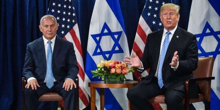 נתניהו וטראמפ באו צילום: AFP