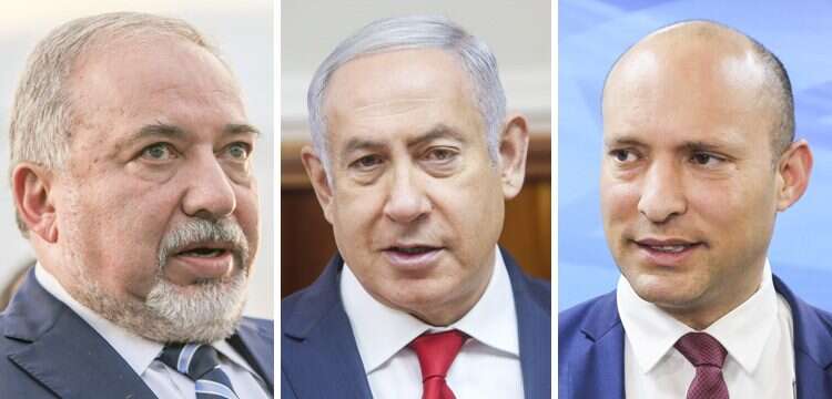 בנט, נתניהו וליברמן. צילום: מארק ישראל סלם ואורן בן חקון צילום: מארק ישראל סלם ואורן בן חקון