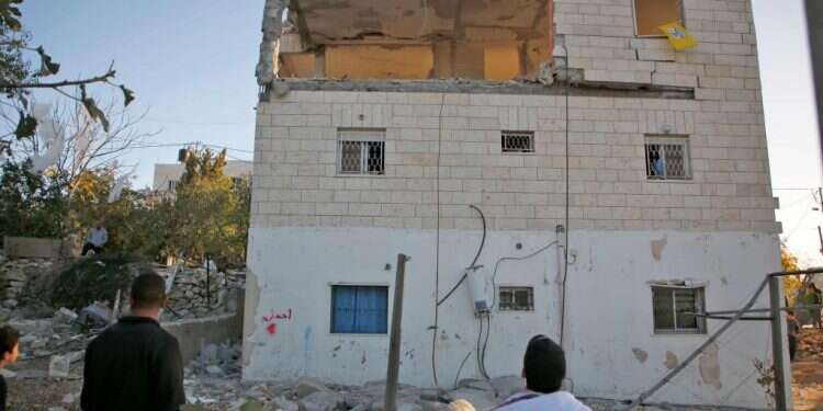 הרס בית מחבל. צילום: AFP צילום: AFP