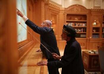 נתניהו ומארחו הסולטן קאבוס, בשבוע שעבר