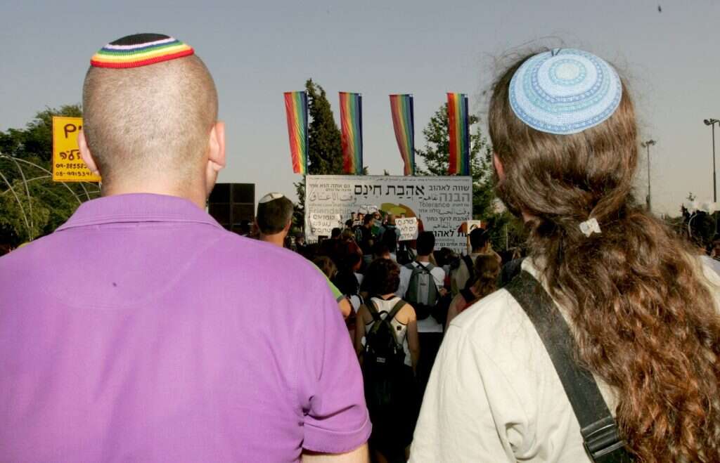 דתיים במצעד הגאווה בירושלים. צילום: מרים צחי צילום: מרים צחי