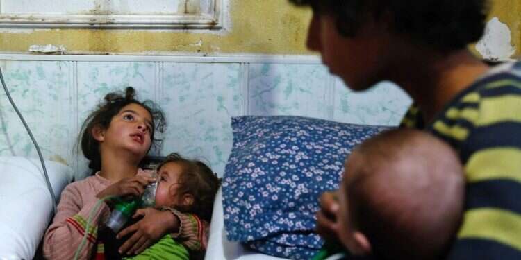 ילדים בבית חולים סורי. צילום: AFP צילום: AFP