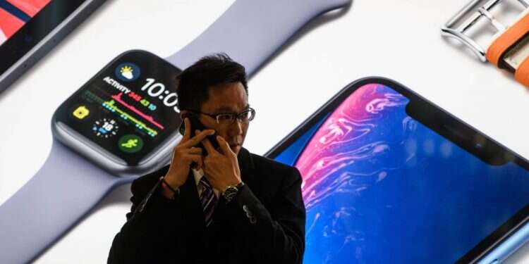 חנות אפל בהונג-קונג. צילום: AFP צילום: AFP