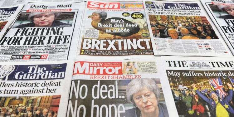 שערי העיתונים בבריטניה. צילום: AFP צילום: AFP