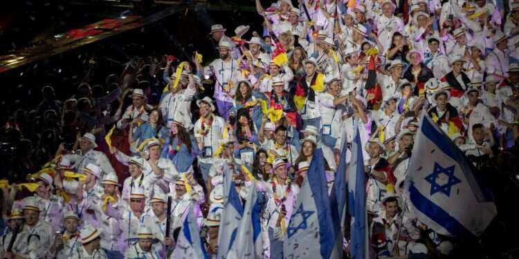 יהדות התפוצות באירועי המכביה. צילום: יונתן זינדל/פלאש 90 צילום: יונתן זינדל/פלאש 90