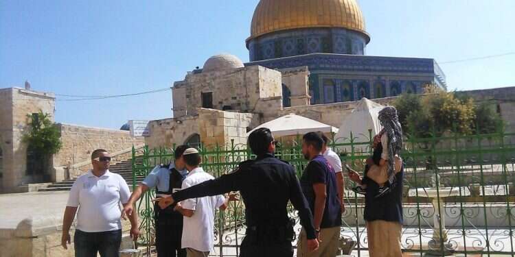 עימות בין יהודים לאנשי וקף בהר הבית. צילום ארכיון: מרים צחי צילום ארכיון: מרים צחי