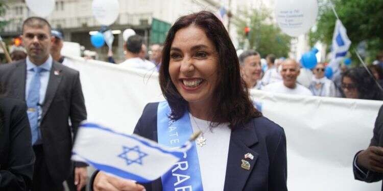 שרת התרבות מירי רגב בחגיגות 70 שנה לישראל שנערכו בניו-יורק. צילום: אנצ'ו ג'וש ג'יני צילום: אנצ'ו ג'וש ג'יני