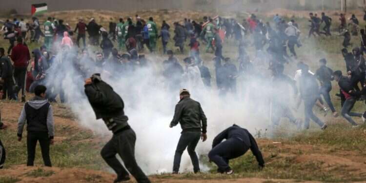 עימותים בגבול הרצועה. צילום: AFP צילום: AFP