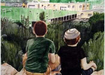 ציור: מושבים זולים, ג'ורג' פרויידנשטיין, צבעי מים, 2019