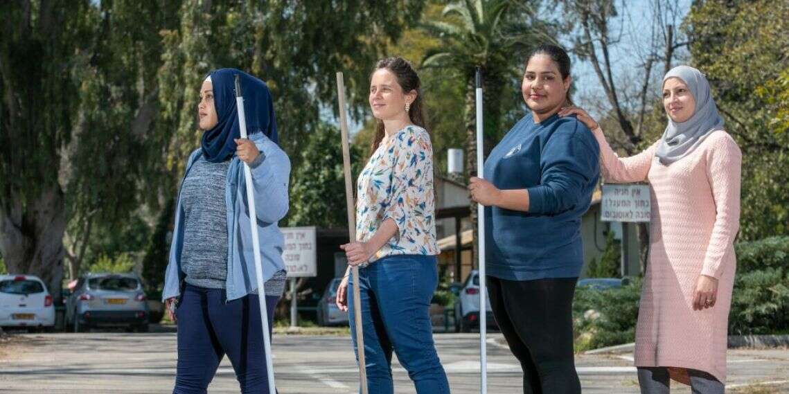 מימין לשמאל- אמאני קעדאן, נהאונד ג'ורבאן, אביגיל שחם ואיסראא ג'ורבאן. צילום: יוסי אלוני צילום: יוסי אלוני